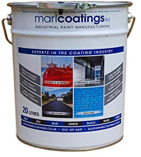 marlcoatings Heavy Duty Hardwearing Polyurethane Concrete Industrial (20L Mid Grey) Semi Gloss Floor Paint, Great for Garages, Car showrooms, Factories and Many other uses.