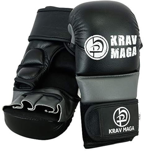Krav Maga Negro Sparring y Pelea Shooto Guante - 7oz - Nuevo - Negro, S/M