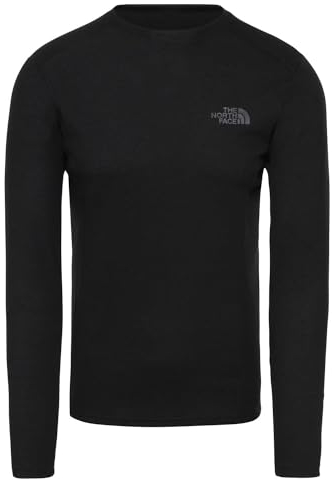 THE NORTH FACE Herren Baselayer M EASY L/S CREW NECK TNF BLACK, Black, L, NF0A4CB8JK3