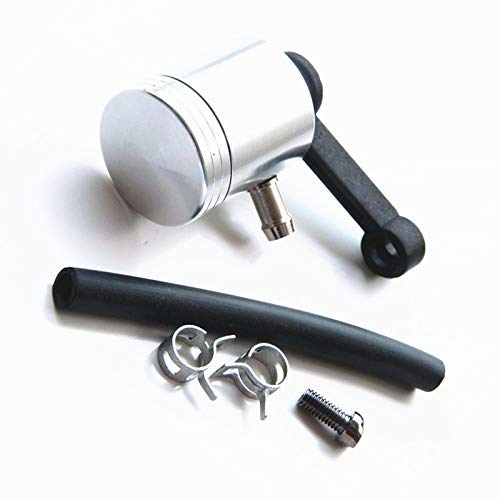 CNC Universal Motorrad Vorderrad Bremsflüssigkeit Ölbehälter Hauptbremszylinder Für Honda Kawasaki Suzuki Yamaha Sport Bike Street Bike (Silber)