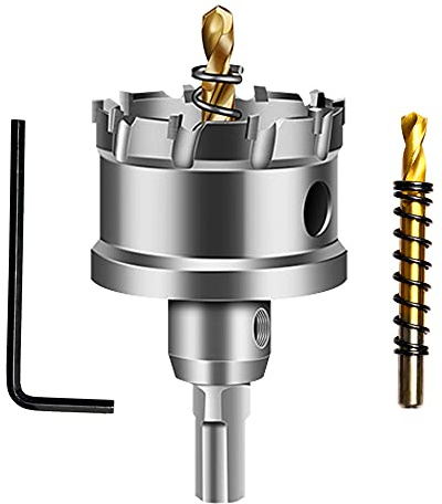 ASNOMY 45mm Lochsäge Hartmetall-Bohrer, TCT leistungsfähiger Lochöffner lochschneider ideal für Löchern in Edelstahl und Metall