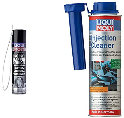 Liqui Moly 5111 PRO-Line Detergente per Valvole A Farfalla, 400 Ml & 1803 Pulitore per Iniezione Elettronica