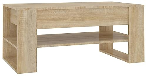vidaXL Soffbord sonoma-ek 102x55x45 cm konstruerat trä, sidobord, soffa bord, sido bord, litet bord, vardagsrum bord, soffmöbler, vardagsrum möbler