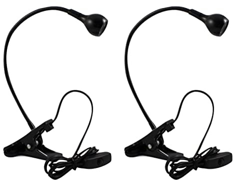Uonlytech 2 Stücke Clippisch Lampe LED Desktop Lamptisch Leuchttisch Leuchte USB Flexibel