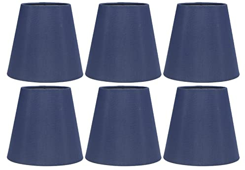 6Pcs Table Lamp Shades,Clip on Lampshade Set of 6 LampShades for Ceiling and Table Lamps,Fabric E14 Chandelier Lamp Shades,Modern Lamp Shade Pendant Light Shade for Floor Wall Lamps