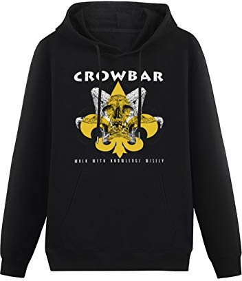 Warm Sweatshirts Crowbar American Band Cotton Heavyweight Hooded Black XL