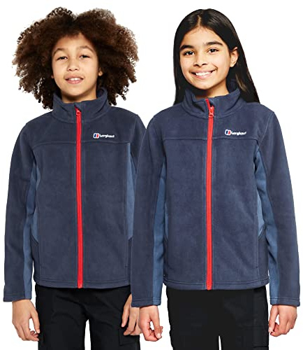 Berghaus Kid’s Tyndrum Full Zip Fleece with High Neck & 2 Hand Pockets, Warm, Soft & Comfortable Midlayer Jacket for Boys & Girls (UK, Age, 14 Years, 15 Years, Regular, Navy)