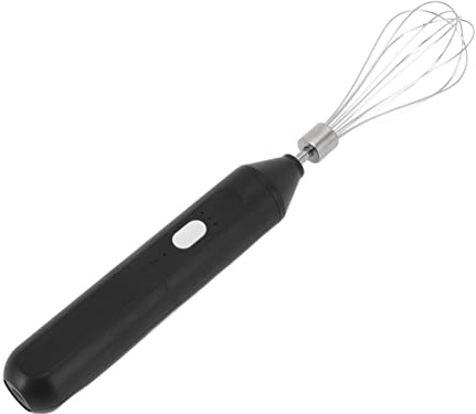 Elektrischer Schneebesen, Mini Schneebesen, Tragbarer Elektrischer Schaumbereiter, 1200mAh USB-wiederaufladbarer Edelstahl Elektrischer Schneebesen für das Backen zu Hause(Schwarz)