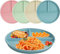 CSYY 9 Inch Divided Dinner Plates Sets, 4pcs Unbreakable Diet Plates, Portion Control, Microwave Safe