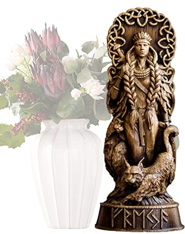 SYFUNLV Nordisk gud hartsstaty, harts grekisk gud skulptur, nordisk gudfigur hantverk, 10 x 6 x 22 cm Mytologiska statyer av harts, för hem, vinskåp, hylla, bokhylla (stil 2)