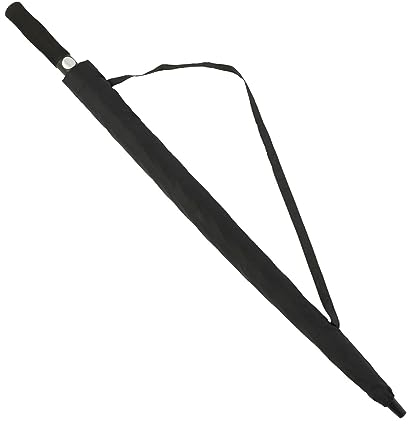 A2ZWORLD Ombrello Grande Nero, Ombrello Antivento, Robusto e Resistente, Ombrello Grande Elegante, 10 Stecche Rinforzate, Apertura 123cm, Per 2 Persone