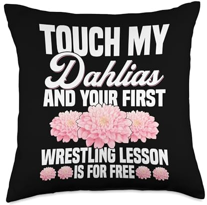 Dahlia Enthusiast Dahlia Seeds for Planting Black Dahlias Throw Pillow