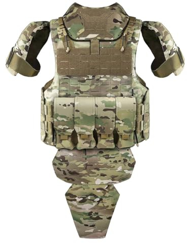 Taktische Plattenträger Weste, Militär Airsoft Paintball Tactical Vest, Rhino D-Verteidigung Festung Taktische Weste für Herren, MOLLE Weste Jagd Angeln Camping