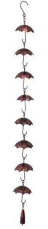 Dachrinnenketten, Regenkette | dekorative Regenkette für Regenschirm, Regenketten für Dachrinnen, 39.37 Regenketten für Außenbereich, Dachrinnen, Garten