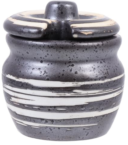 Garneck 1pc Sushi Sugar Bowl Condiment Storage Pot Food Storage Jars Porcelain Sugar Bowl to Go Food Containers with Lids Condiment Containers Box Fine Ceramics