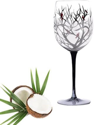 Copas de vino pintadas - Vasos pintados artesanales con estampado de