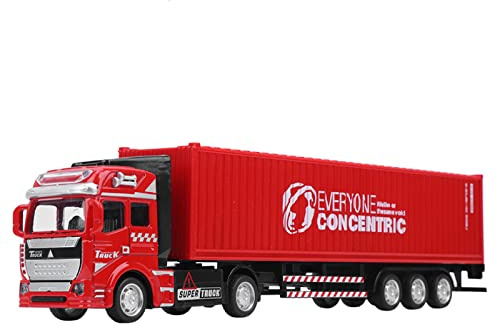 1: 48 Alloy Container Lastbil Modell Leksak Högsimulering Barn Bil Leksaker Fordon (Container lastbil)