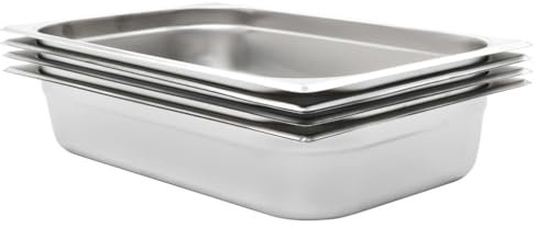 LLEZKBR Gastronormbehälter 4 Stück GN 1/1 100 mm Edelstahl
