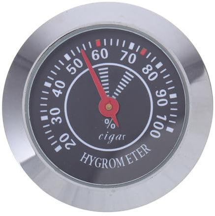 BESPORTBLE 2 Pièces Hygromètre Analogique Rond Mécanique pour Cave à Jauge de Précision Portable Pile Design Élégant et Compact pour Boîte à et Instruments de Musique