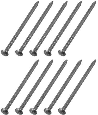 QUARKZMAN 200Pcs Petits Clous De Quincaillerie, 1.2 x 25mm Clou À Tête Ronde En Acier Au Carbone Clou De Finition Commun Pour Bricolage D'Images Travail Du Bois Pour Maison, Noir