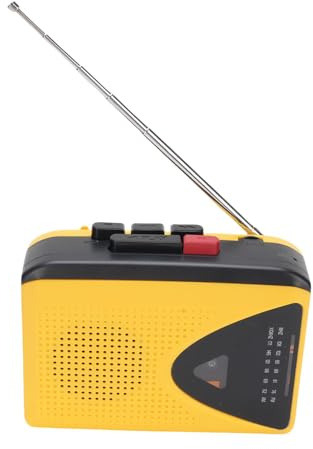 TIKATARER Retro-Kassettenspieler, Tragbarer AM-FM-Radio-Kassettenrecorder mit Integriertem Lautsprecher und Kopfhöreranschluss, für den Einsatz Im Hausgarten Im Freien