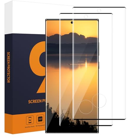 Carantee 2 Stück für Panzerglas für Samsung Galaxy S23 Ultra 5G Schutzfolie, 3D-Volle Bedeckung Hohe Klarheit Hohe Auflösung Sensitive Touch 9H Härte Frei von Kratzern Samsung S23 Ultra Handyfolie