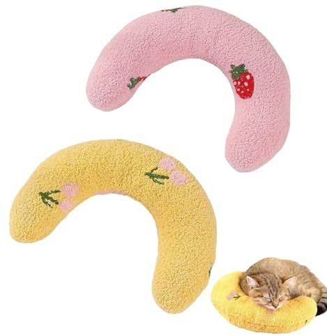 BIVYAX 2 Cuscini Rilassanti per Gatti con Valeriana e Erba Gatta, Cuscini Antistress per Rilassare il Tuo Animale, cuscino gatto Morbido Cuscino da Letto in Toni Delicati, Per Gatti