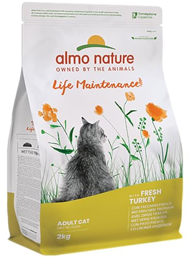 almo nature Life Maintenance - Alimento seco para Gatos con Pavo y arroz, 2 kg