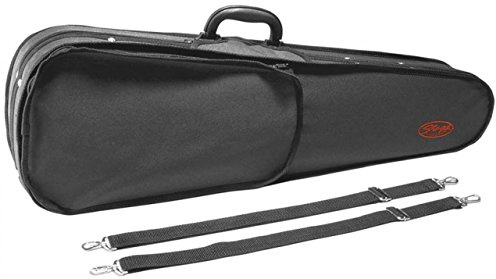 Stagg HVB3 Light Weight Violin Shaped Soft Case for 3/4-Size Violin with Adjustable Shoulder Straps - Black