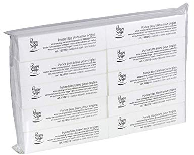 Bimsstein BLOCK Nagelfeile Weiß X 10 von Peggy Sage