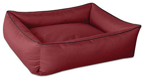 BedDog Hundebett MAX, Hundekissen mit abziehbaren waschbaren Bezug, Hundekorb, Hundesofa, für große Hunde, XXL, rot