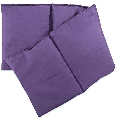 Bio-Dinkelkissen 4-Kammer 20x60cm - Wärmekissen, Körnerkissen für Mikrowelle und Backofen, Bio-Dinkel, flieder
