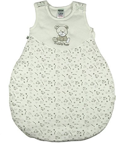 Jacky Baby Mädchen und Jungen Schlafsack, Cuddly Bear, Alter 12-24 Monate, Größe: 86/92, Farbe: Off White, 327104