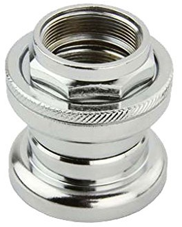 Alta Bike Steel Threaded Headset, Multiple Sizes and Colors (Chrome, 21.1mm)