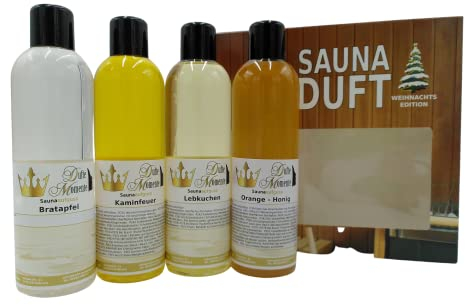 Dufte Momente Saunaaufguss Set – 4 x 250ml | Weihnachtsedition | Profi-Qualität Made in Germany
