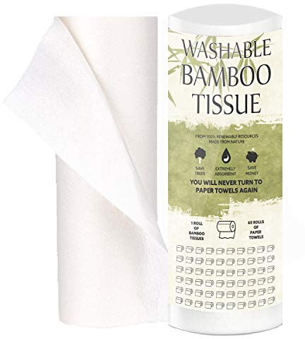 Tanness Bamboo Kitchen Roll | Washable Kitchen Towels Made Out of Bamboo fibers | Softer & More Absorbent Than Regular Paper