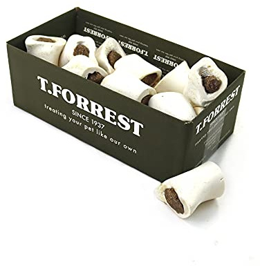 T.Forrest Air-Dried 2 Meat Filled Bones for Dogs (20 Pack) - 100% Natural, Long-Lasting, Grain-Free, UK Made