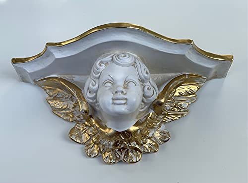 artissimo Barock Konsole Wandkonsole Antik Elfenbein Gold 29x13cm Spiegelkonsolen Wandregal Hängekonsole ANTIK Stil Cp78