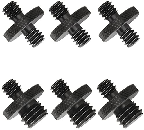 Nutmanel Mikrofonständer Adapter, Gewindeadapter Stative Gewindeadapter Gewindehülse Stativschraube Adapter 1/4 Zoll Männlich auf 1/4 Zoll Männlich Schraube 1/4 Zoll Männlich auf 3/8 Zoll