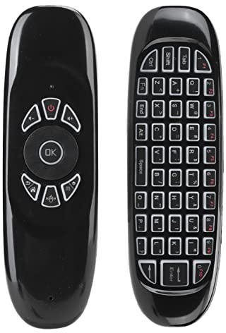 Sxhlseller Air Mouse, 2,4 G Kabellose Universal-TV-Sprachfernbedienung, Wiederaufladbare -QWERTY-Tastatur, für Android/Windows/Linux/IOS, Sechs-Achsen-Gyroskop-Bewegungserkennung