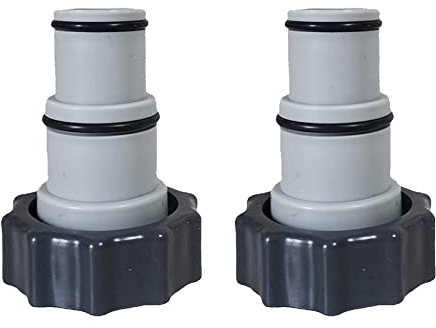2 Stück Pool Adapter A, Poolschlauch Adapter für Pool, Schlauchadapter mit Gewinde, Schlauchadapter für Pumpe Anschluss,Ersatz-Schlauchadapter für Pumpen,Anschluss Für Ø 32 Und 38 Mm Pool-Schlauch