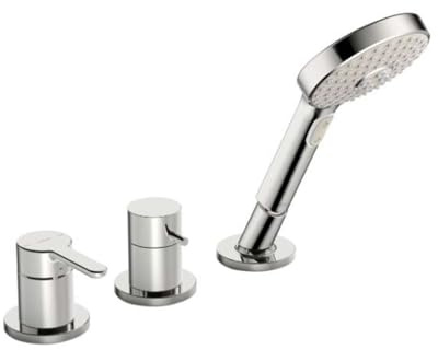 Hansa Fertigset HANSADESIGNO Style 3-Loch-Bidet-Einhebelmischer, Rosette rund, chrom