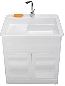 Interno Lavamani Industriale for La Casa Con Armadio,Lavabo Di Utilità for Mobile Lavello,Lavabo Indipendente Della Mano Della Lavanderia,Lavello plastica Commerciale,Con Rubinetto. ( Size : 80*56*85(