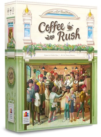 Korea Board Games Coffee Rush: Juego de Mesa Estrategico para 1 o ms Jugadores, Edad Recomendada 12+ - Primera Edicin