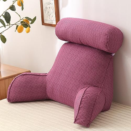Generisch Rückenstütz-Lesekissen fürs Bett, Rückenstützkissen mit Armstütze, Fernsehen/Gaming-Kissen, abnehmbares Nackenstützkissen, ideal als Rückenlehne für Bücher oder Spiele