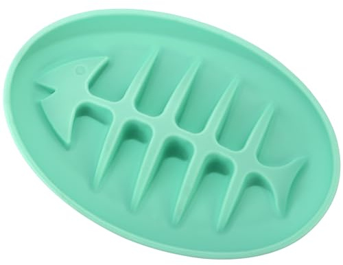 Doweiss Antischlingnapf für Hunde und Katzen - Interaktiver Pet Fressnapf, Slow Feeder Bowl (Mintgrün)