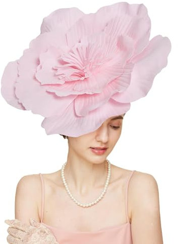 Generisch Damen Fascinator Hut 130 - Pink, Gelb - Pillbox Hut, Fascinator - Sommer, Frühling - Festlich - Formal - Mesh, Feder - Elastisch - Erwachsener - nicht wasserfest - 65990496031