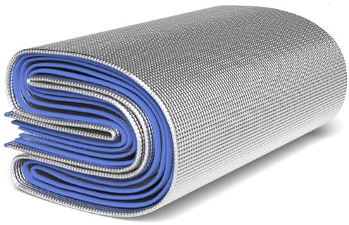 Alu Isomatte Schaummatten Schlafmatte aus Aluminiumfolie 4mm dick für Camping Isoliermatte Isolierdecke Faltbare Zeltmatte Bodenmatte Thermomatte Matte(0.9m x 2m)