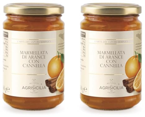 Agrisicilia Marmellata di Arance con Cannella (Confezione da 2)