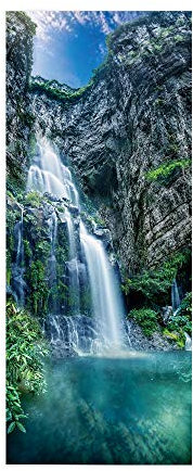 FYRHLH 3D Türaufkleber Wasserfall Türtapete selbstklebend Fototapete Türposter Türfolie Türsticker PVC Wasserfest Wandbild Für Wohnzimmer kinder bad Schlafzimmer B100 x H200cm